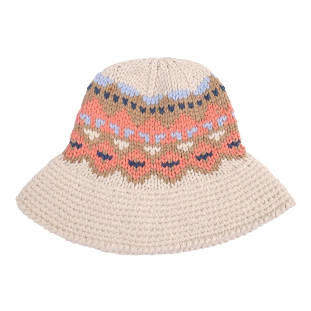 Boho Knitted Bucket Hat - Picture 3 of 3